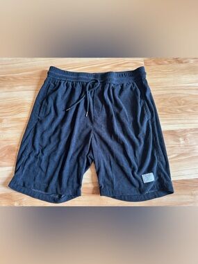 Men’s Corduroy Drawstring Shorts Classic Wear Best Style Black XL